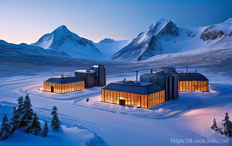 화이트 아웃 서바이벌 게임 속 과학 이론 - Subject**: A vibrant, bustling, and well-heated survivor settlement flourishing amidst a desolate, s...